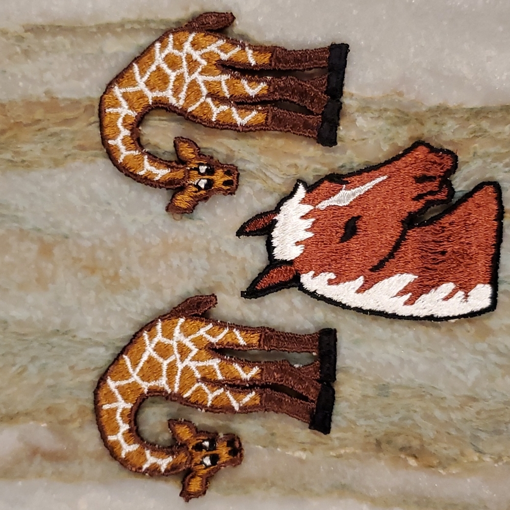 Vintage Patches Giraffe & Horse